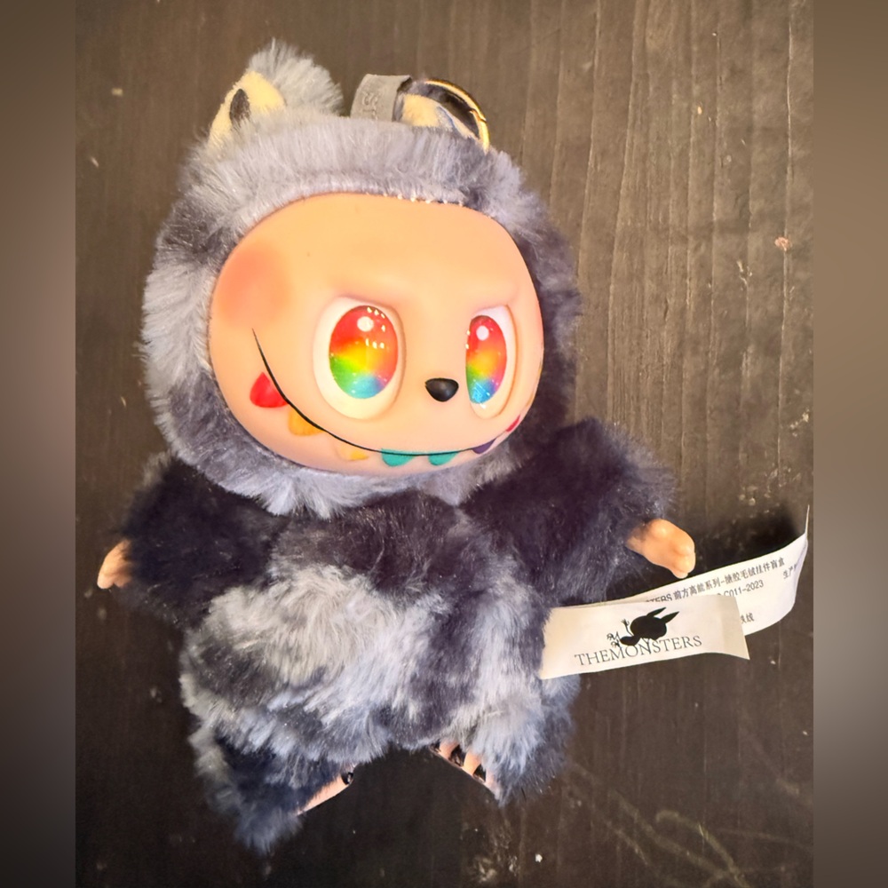 The Monsters Plush Keychain - Gray